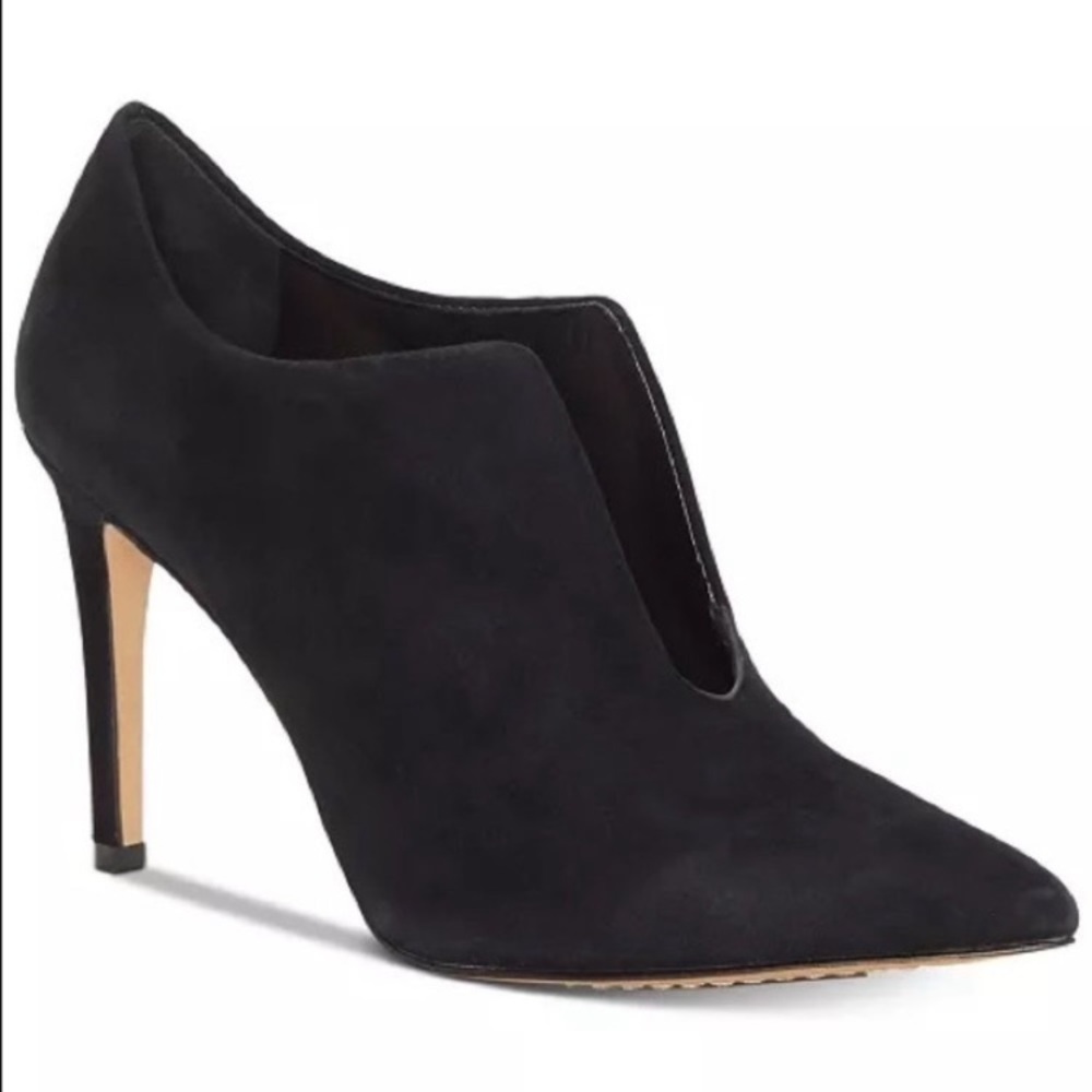 Vince Camuto Metsaya Black Suede Heels- 8